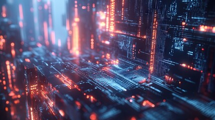 Fototapeta premium Digital Shield: AI Defense in Action