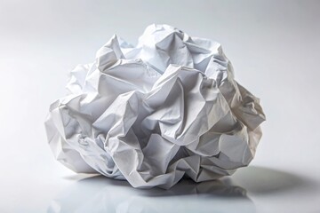 Embracing imperfections in crumpled white low angle