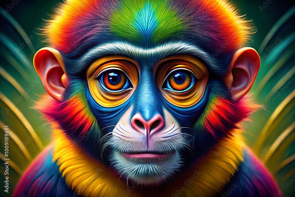 Poster cute and playful monkey svg design for creative projects and fun illustrations in vector format