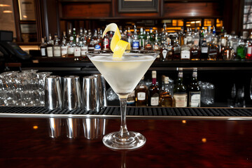 A pale yellow Corpse Reviver cocktail in a coupe glass