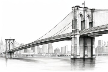 Obraz premium New York bridge brooklyn bridge architecture.