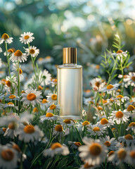 parfum mockup with flowers