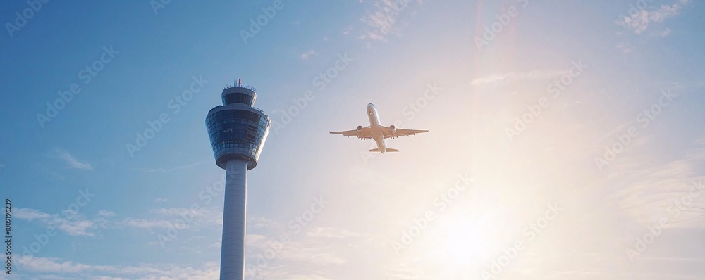 Poster air traffic control in action - real-time monitoring of 12 airplanes with advanced radar and communi