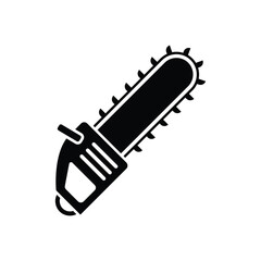 Chain saw flat vector icon design on white background