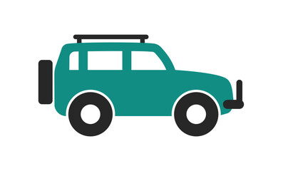 car silhouette 4x4 wheel drive off road vehicle simple icon vector transparent background