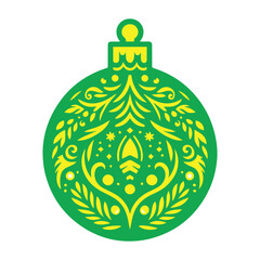 Merry Christmas Greeting Card with Delightful Christmas Ball Vector Art Share the Joy of the Season