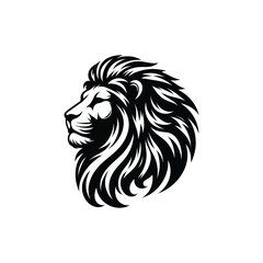 lion head vector illustration silhouette