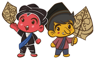 cartoon wayang day, traditional form of puppet theatre play
