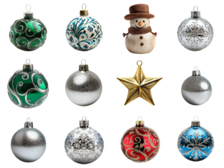Set of Christmas Bauble decoration set