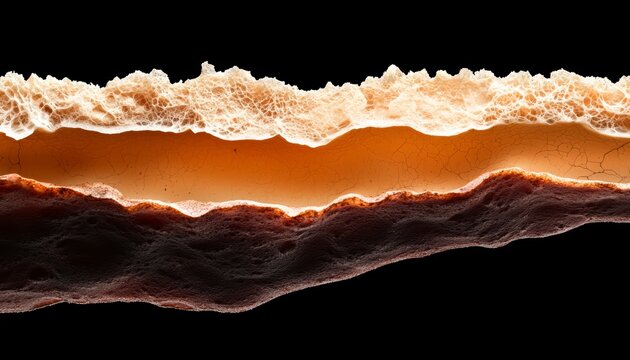 A close-up of the skins surface structure, showing the stratum corneum's dead cells flaking off, with newer cells rising from the stratum basale below.