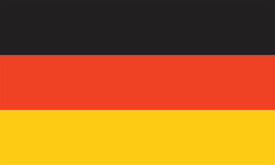 Obraz premium Vector image of the German flag with accurate proportions and colors.