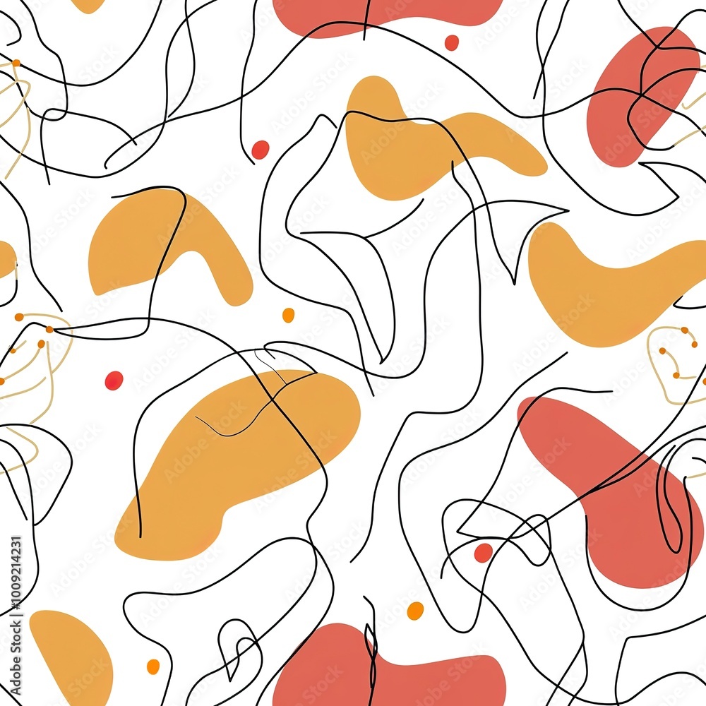 Poster seamless pattern with a simple abstract drawing. vector illustration.