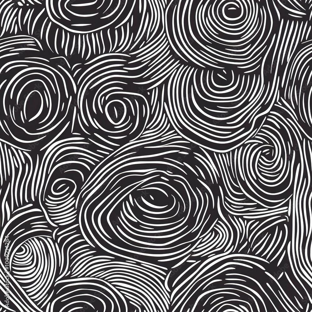 Poster monochrome seamless pattern with a simple abstract drawing. vector illustration.