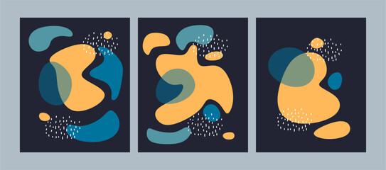 Set organic abstract shape background, set abstract shape element, set modern organic element, set organic abstract shape template