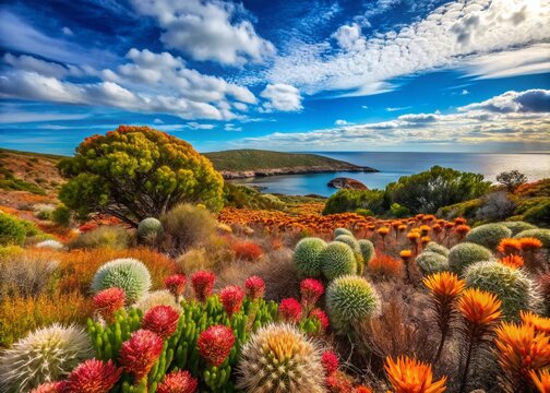 Diverse Australoid Landscape with Unique Flora and Fauna in a Vibrant Natural Environment