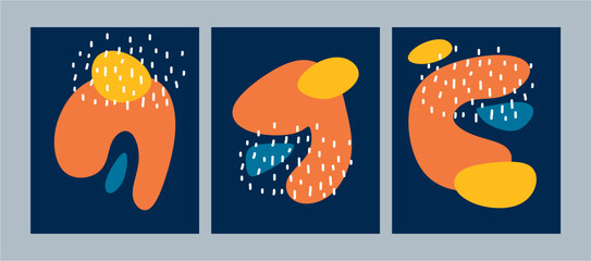 Set organic abstract shape background, set abstract shape element, set modern organic element, set organic abstract shape template