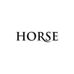 Elegant Horse Logo Design with Equine Silhouette in Lettering