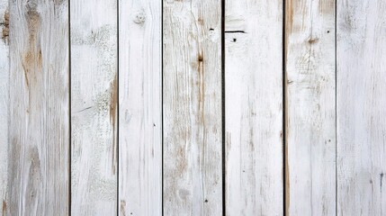 Naklejka premium Close-Up of Textured White Wooden Boards