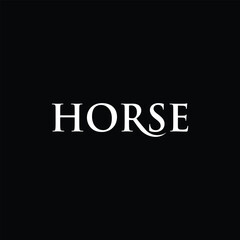Fototapeta premium Elegant Horse Logo Design with Equine Silhouette in Lettering