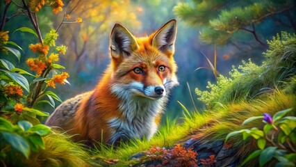 Easy and Realistic Drawing of a Fox in Natural Setting Perfect for Art Enthusiasts and Beginners