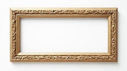 Ornate gold picture frame against a white background