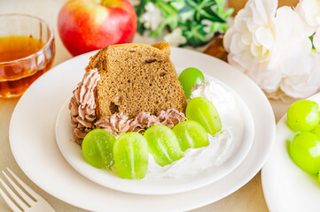 ティータイムの米粉の珈琲シフォンケーキ