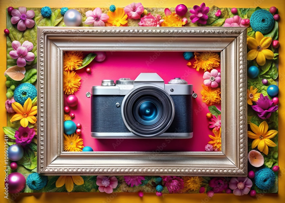 Poster elegant abstract background with a decorative frame design for versatile creative projects and displ