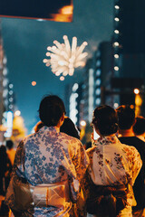 kimono and firework