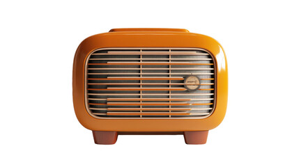 A charming vintage heater radiates warmth in a cozy interior setting, on the transparent background. PNG Format