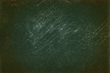 Blank grained film strip texture background with heavy grain, dust and light leak