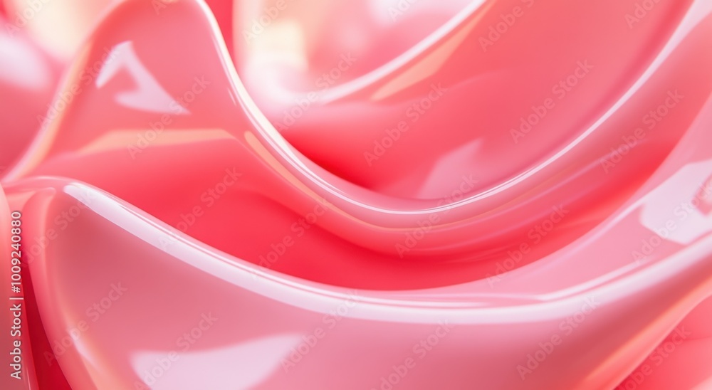 Poster Abstract background with pink waves and soft curves. Background with copy space for your design.