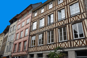 Maisons à colombages à Rouen en Normandie. France	