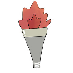 sport flaming torch.