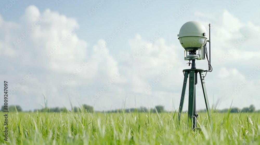 Poster advanced weather monitoring system - satellite communication and radar sensors for accurate climate 