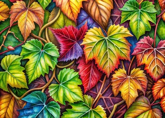 Elegant Hand-Drawn Vines and Leaves Design for Nature-Inspired Themes and Artistic Projects