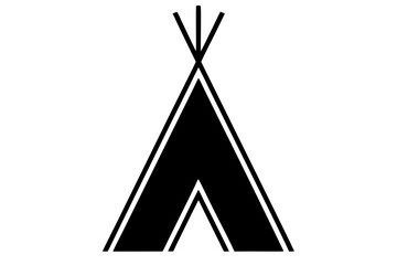   Camping tent icon vector, teepee silhouette, tipi vector  © Trendy CraftSVG 
