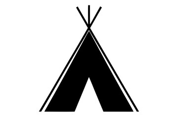   Camping tent icon vector, teepee silhouette, tipi vector  © Trendy CraftSVG 