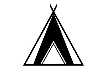   Camping tent icon vector, teepee silhouette, tipi vector  © Trendy CraftSVG 
