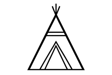   Camping tent icon vector, teepee silhouette, tipi vector  © Trendy CraftSVG 
