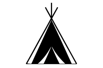   Camping tent icon vector, teepee silhouette, tipi vector  © Trendy CraftSVG 