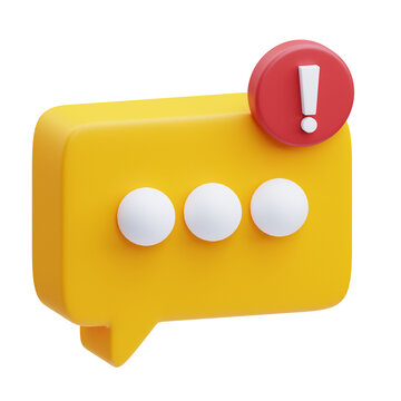 PNG 3D message icon isolated on a white background