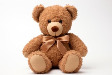 Obraz premium Bear toy white background representation.