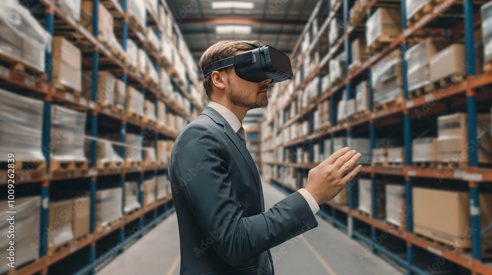 Poster manager in modern warehouse using artificial intelligence and virtual reality based technology for l