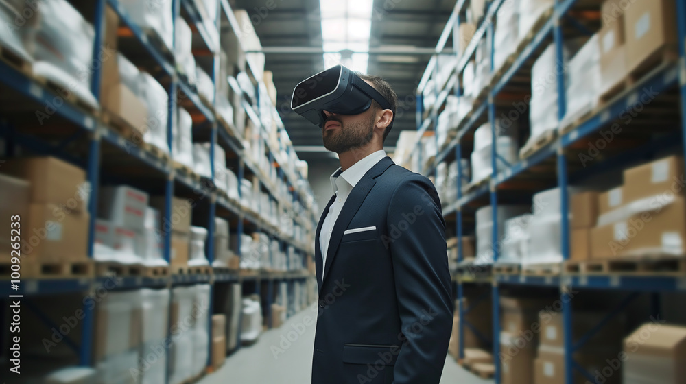 Poster manager in modern warehouse using artificial intelligence and virtual reality based technology for l