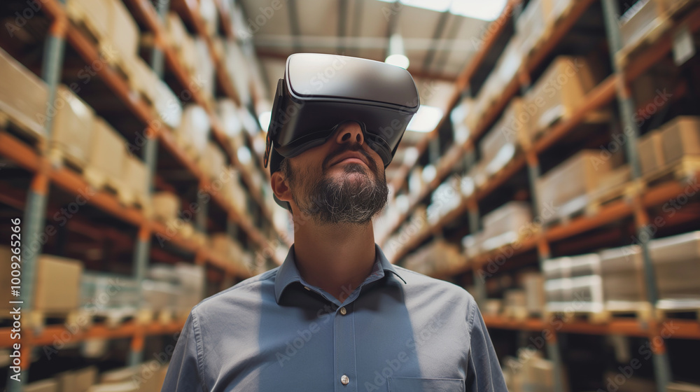 Poster manager in modern warehouse using artificial intelligence and virtual reality based technology for l