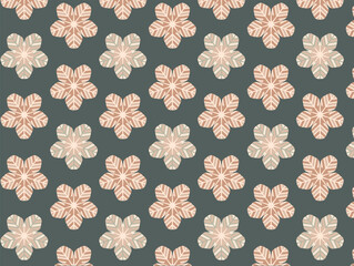 Art & Illustration repetitive geometric floral pattern.
