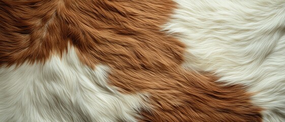 Luxurious Brown and White Fur Texture Close-Up for Elegant Designs and Product Showcases