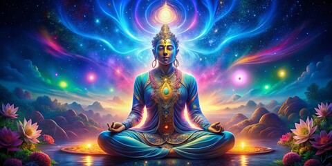 Obraz premium Ethereal Higher Self Imagery for Spiritual Awakening and Personal Growth in Tranquil Settings