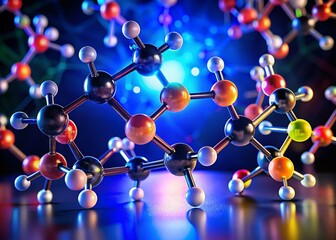 Ethyl Acetate Molecular Structure Illustration for Educational and Scientific Purposes in Chemistry