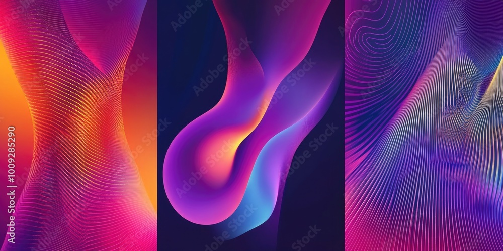 Poster A collection of colorful shapes with no specific meaning